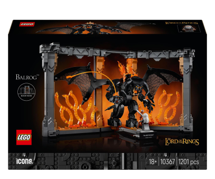 Klocki LEGO® LEGO Icons 10367 Władca pierścieni: Book nook z Balrogiem